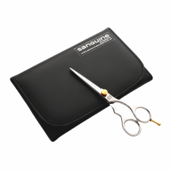 Professional Hairdressing Scissors Set, Japanese-Style Hair Cutting and Thinning Scissors for Wet or Dry Hair, Silver, 5.5", Presentation Case and Protective Cover Included - Image 3