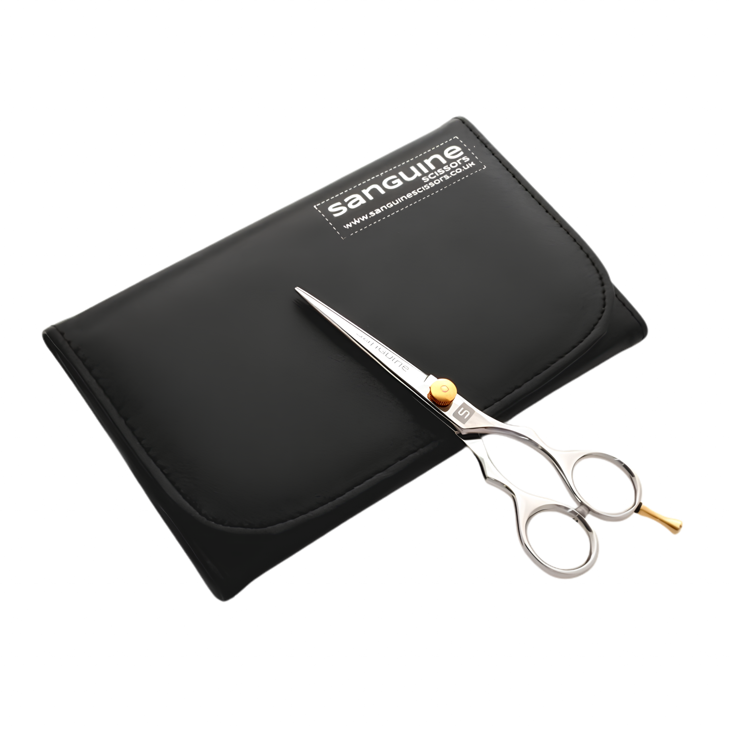 Professional Hairdressing Scissors Set, Japanese-Style Hair Cutting and Thinning Scissors for Wet or Dry Hair, Silver, 5.5", Presentation Case and Protective Cover Included - Image 3