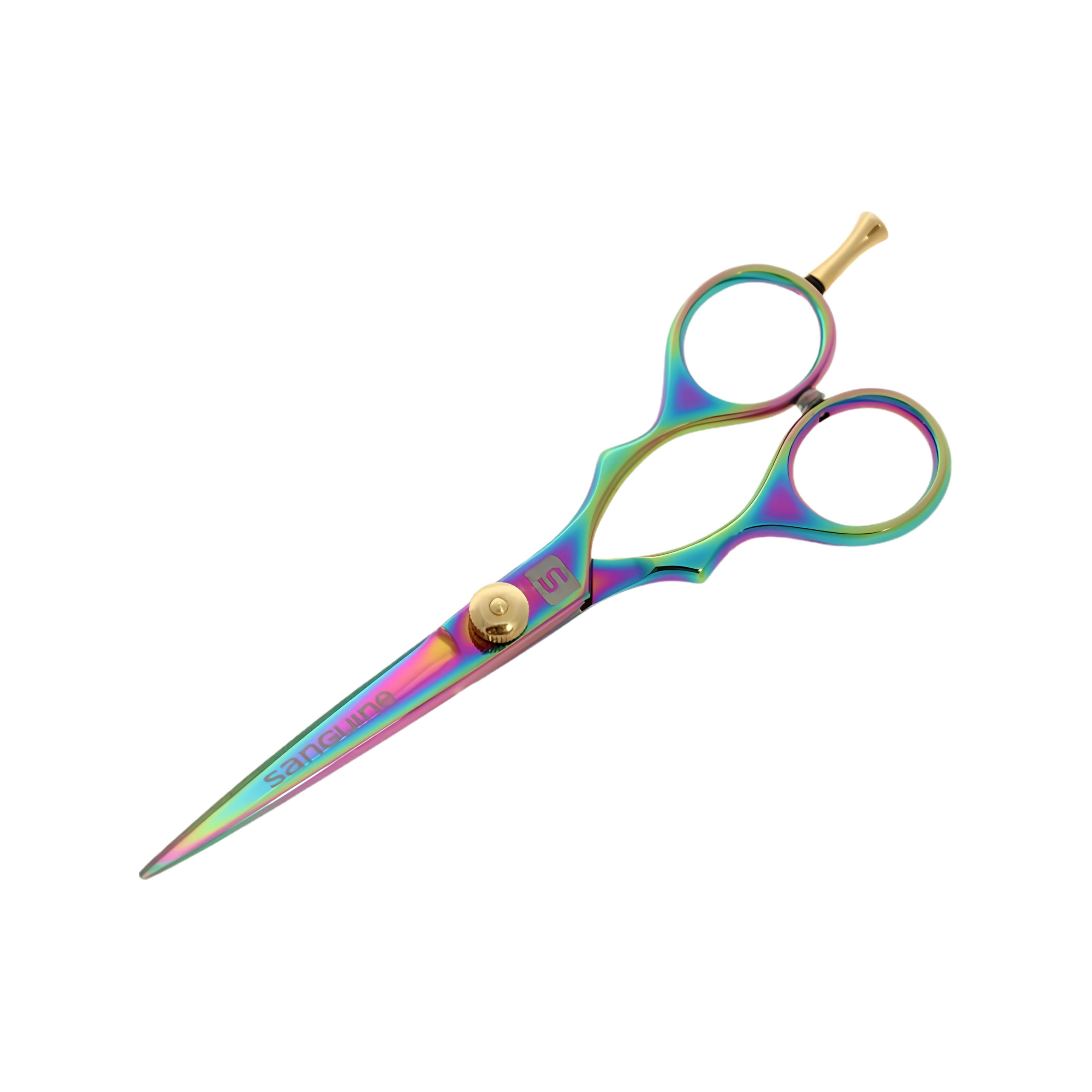 Professional Hairdressing Scissors Set, Japanese-Style Hair Cutting and Thinning Scissors with Multi-Colour Accents, Silver, 5.5", Presentation Case and Protective Cover Included - Image 4