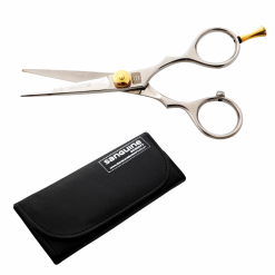 Alternative view of Professional Hairdressing Scissors, Japanese-Style Hair Cutting Scissors with Chrome-Plated Finish, Presentation Case Included