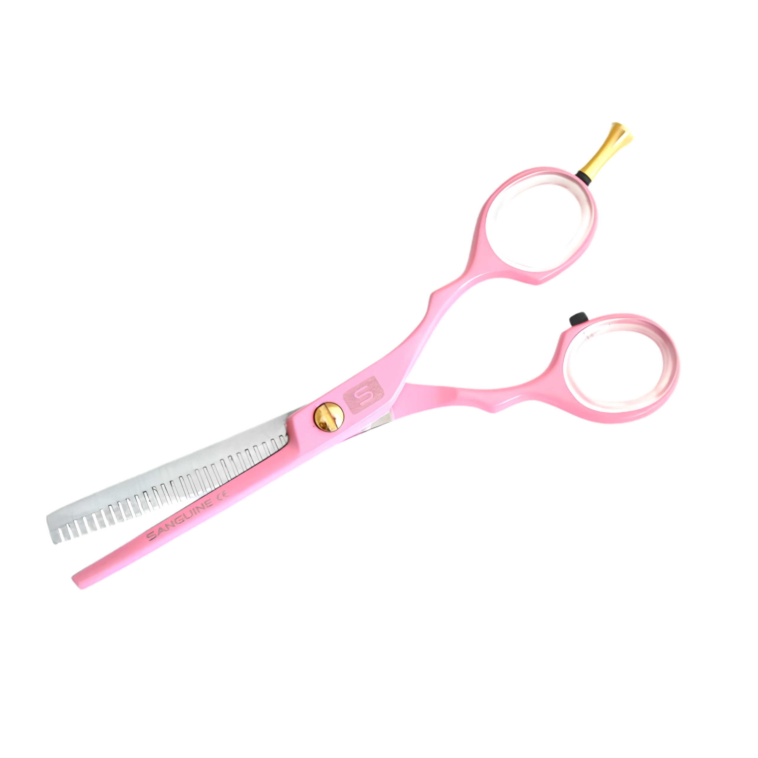 Professional Hairdressing Scissors Set, Japanese-Style Hair Cutting and Thinning Scissors for Wet or Dry Hair, Pink, 5.5", Presentation Case and Protective Cover Included - Image 3