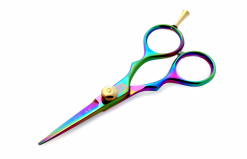 Professional Hairdressing Scissors, Japanese-Style Hair Cutting Scissors with Multi-Colour Accents, Presentation Case Included