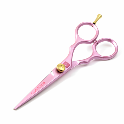 Pink Hair Scissors for all Hair Types, Pink with Presentation Case. Suitable for Hairdressers, Barbers, Professionals and for Personal Use