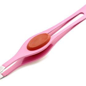 Comfy Slanted Tweezers, Facial Hair Removal Tweezers, Slant Tip, Pink