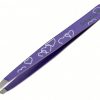 Eyebrow Hair Tweezers, Hair Tweezers, Slant Tip - Purple Hearts