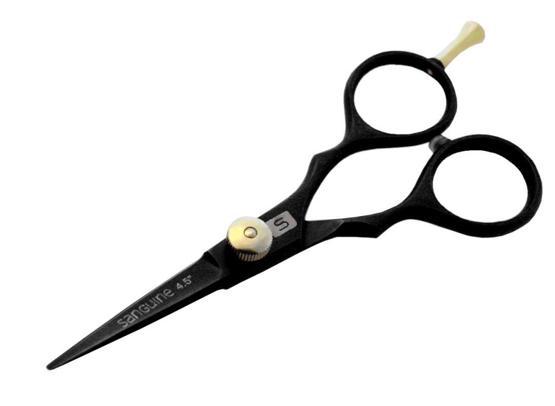 Mustsche Scissors Professional Beard and Mustache Trimming Scissors, Black with ...
