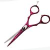 Pink Zebra Hair Scissors for all Hair Types, with Presentation Case. Suitable for Hairdressers, Barbers, Professionals and for Personal Use