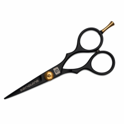 Professional Beard and Mustache Trimming Scissors, Black with Presentation Case
