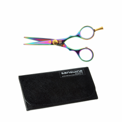 Alternative view of Professional Hairdressing Scissors, Japanese-Style Hair Cutting Scissors with Multi-Colour Accents, Presentation Case Included