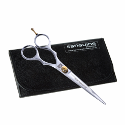 Alternative view of Left-Handed Professional Hairdressing Scissors, Japanese-Style Hair Cutting Scissors for Wet or Dry Hair, Silver, 6.0", Presentation Case and Protective Cover Included