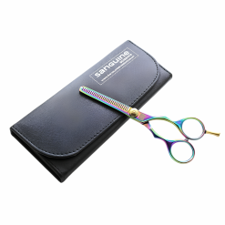 Alternative view of Professional Hair Thinning Scissors, Japanese-Style Texturising Shears with Multi-Colour Accents, 5.75", Presentation Case Included