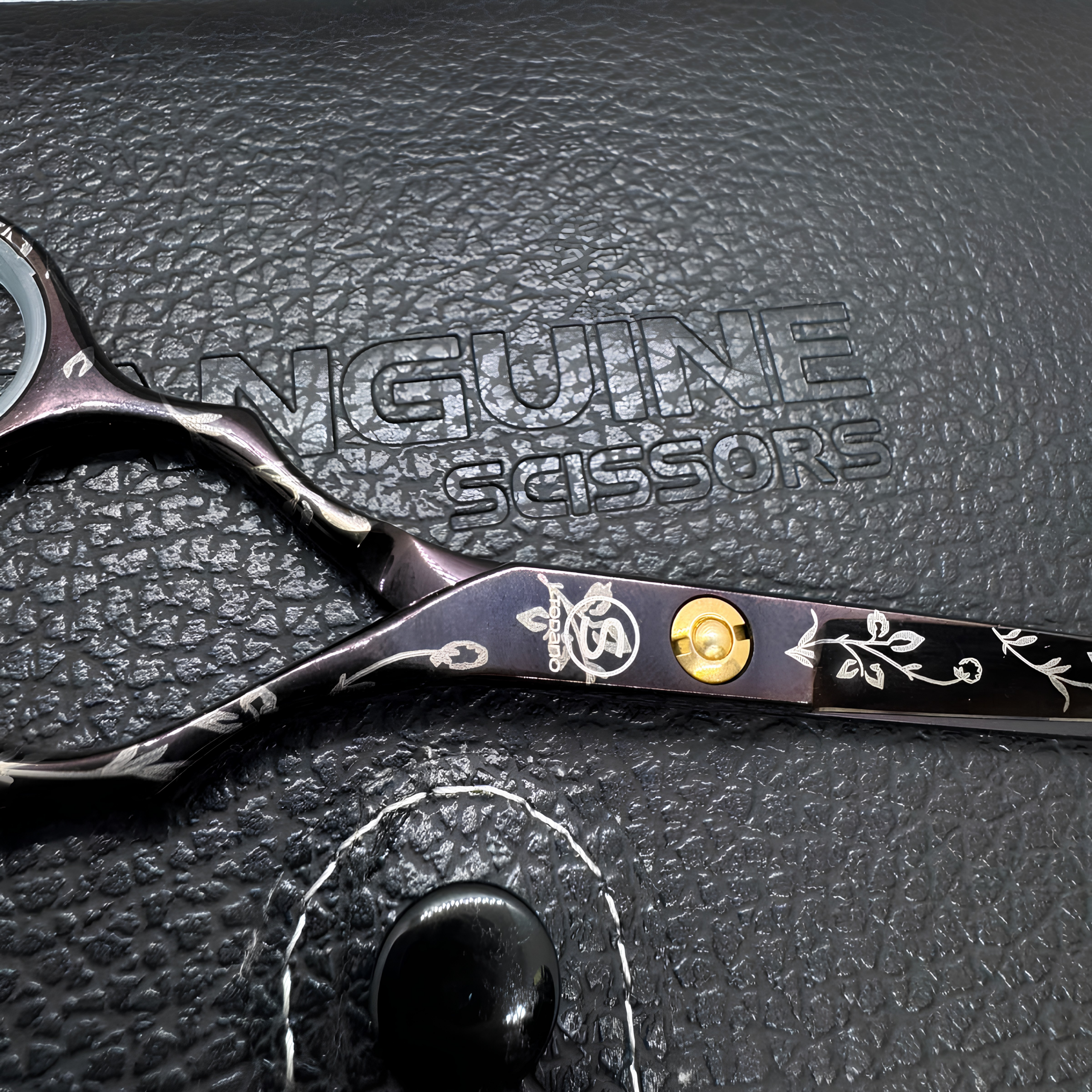 Todano FB Professional Right-Handed Hairdressing Scissors, Handmade Premium Hair Cutting Scissors, Ultra-Sharp, 5.5", Choice of Faux Leather Premium or Standard Packaging, Oil Bottle and Cleaning Cloth Included - Image 2