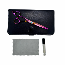 Todano L60I Professional Left-Handed Offset Hairdressing Scissors, Handmade Premium Hair Cutting Scissors, Ultra-Sharp, 6.0", Choice of Faux Leather Premium or Standard Packaging, Oil Bottle and Cleaning Cloth Included
