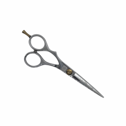 Professional Left Offset Hairdressing Scissors, Japanese J2 Steel Hair Cutting Scissors for Wet or Dry Hair, Silver, 5.5", Presentation Case and Protective Cover Included