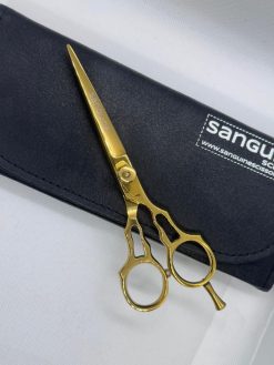 J3 Professional Right-Handed Hairdressing Scissors, Easy-Adjust Screw, Silver or Gold, 5.5 Inches - Image 3