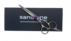 Xperia ME Professional Right-Handed Offset Hairdressing Scissors, Handmade Curved Comfort Design, 5.5 Inches