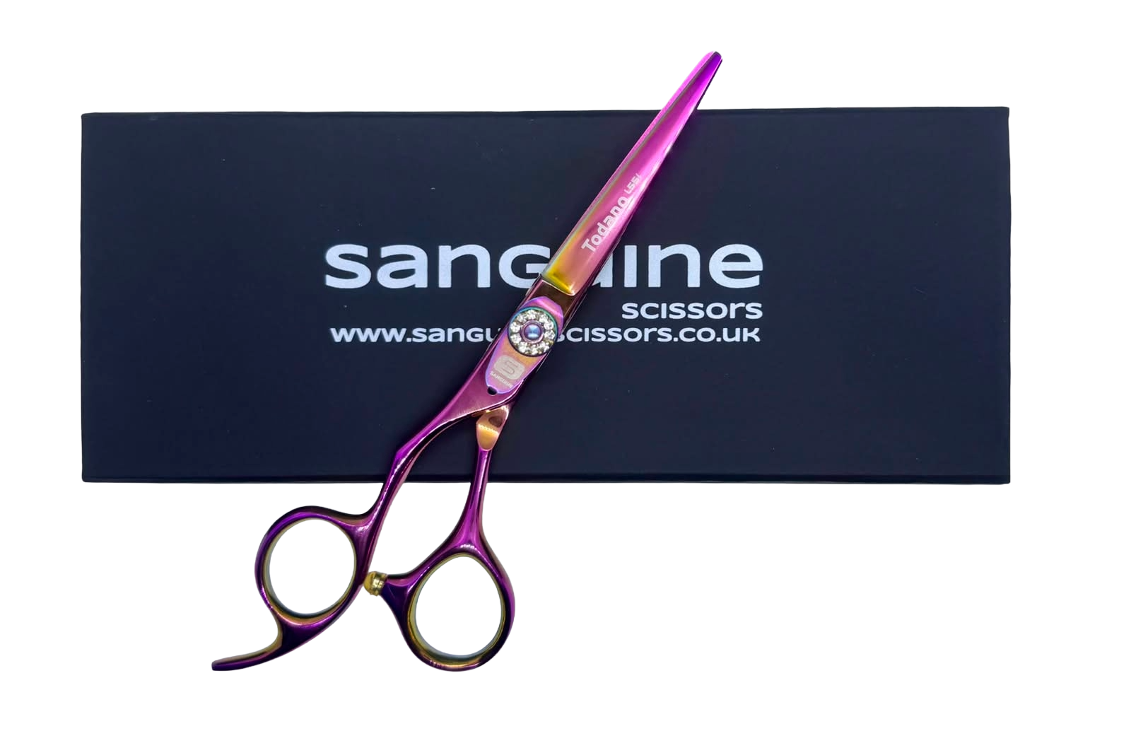 Todano L55I Professional Left-Handed Offset Hairdressing Scissors, Handmade with Easy-Adjust Screw, 5.5 Inches