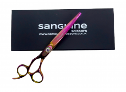 Todano L65I Professional Left-Handed Offset Hairdressing Scissors, Easy-Adjust Screw, Multi-Accent Colour, 6.5 Inches