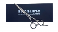 Todano FRX-55 Professional Right-Handed Offset Hairdressing Scissors, Japanese 440C Steel, Decorative Cut-Out Blade, 5.5 Inches