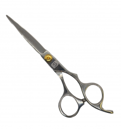 400D Professional Right-Handed Offset Hairdressing Scissors, Japanese Stainless Steel, Easy-Adjust Screw, 6 Inches