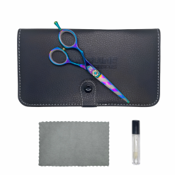Master L45 Handmade Professional Left-Handed Offset Hairdressing Scissors, Premium Ultra-Sharp Hair Cutting Scissors, 5.5", Choice of Faux Leather Premium or Standard Packaging, Oil Bottle and Cleaning Cloth Included