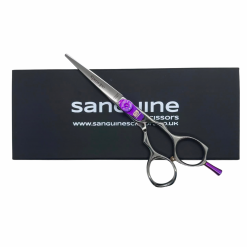 Xperia JP10 Professional Right-Handed Offset Hairdressing Scissors, Japanese Click System Easy-Adjust Screw, Handmade Hitachi Steel, 5.5 Inches
