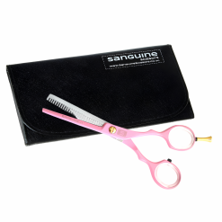 Alternative view of Professional Thinning Scissors, Japanese J2 Steel Hairdressing Scissors for Texturising and Thinning, Pink, 5.75", Presentation Case Included