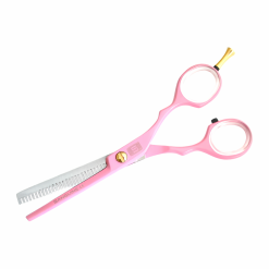 Professional Thinning Scissors, Japanese J2 Steel Hairdressing Scissors for Texturising and Thinning, Pink, 5.75", Presentation Case Included
