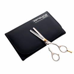 Professional Thinning Scissors, Japanese J2 Steel Hairdressing Scissors for Texturising and Thinning, Silver, 5.75", Presentation Case Included