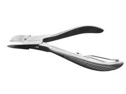 CurveLock 4.5 Nail Clipper – Compact 4.5" Curved-Blade Nail Clippers with Lockable Safety Mechanism (Silver)